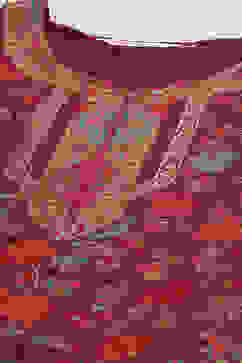 Wine Cotton Straight Yarndyed Kurta Palazzo Suit Set image number 1