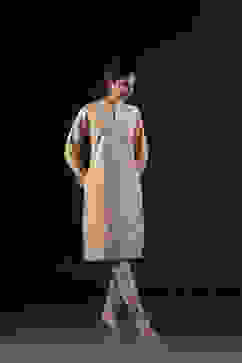 Rohit Bal Beige Cotton Silk Anarkali Printed Suit Set image number 1