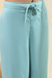 Dull Blue Solid A-Line Suit Set image number 2