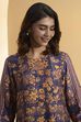 Violet Nylon Viscose Printed Co-ord Set image number 1