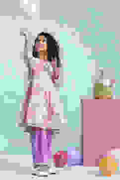 Purple Cotton Printed Kalidar Suit Set image number 0