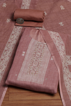 Coral Tissue Jamdani Unstitched Suit Set image number 0