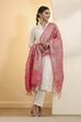 Red Poly Zari Dupatta image number 1