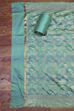 Rust Cotton Printed Embroidered Unstitched Suit Set image number 3