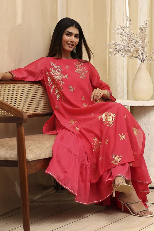Black Poly Chanderi  Dress image number 0
