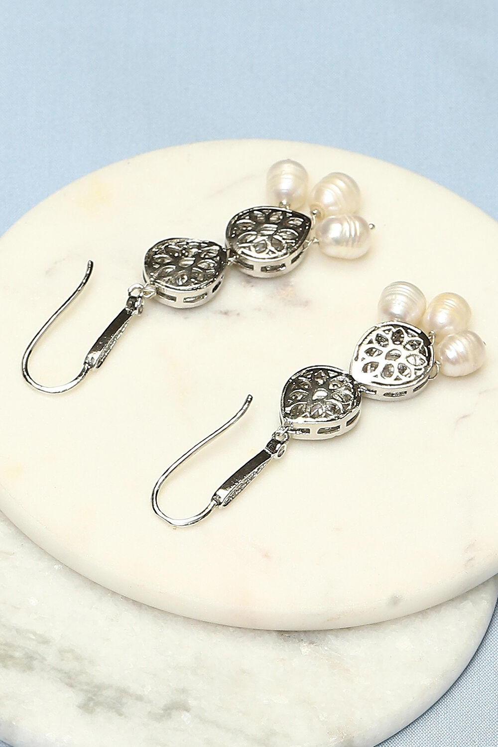 White Brass Earrings image number 2