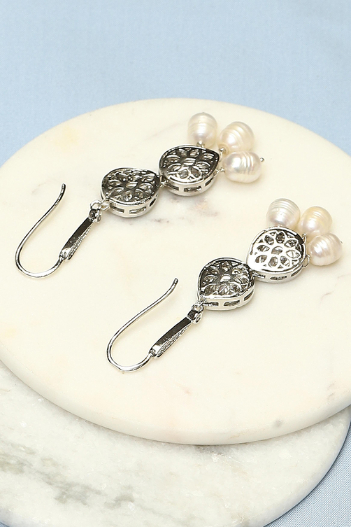 White Brass Earrings image number 2