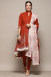 Turquoise Cotton Anarkali Solid Kurta Churidar Suit Set image number 7