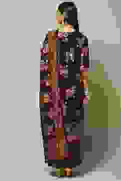 Choco Brown Viscose Straight Kurta Palazzo Suit Set image number 4