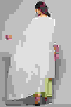 Off-white Threadwork Dupatta image number 3