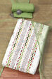 White Green Cotton Unstitched Suit Set image number 0