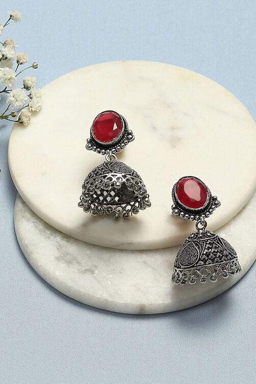 Pink Brass Earrings image number 0