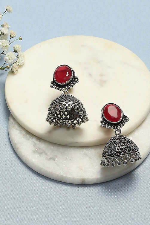 Pink Brass Earrings image number 0