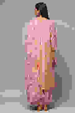 Pink Rayon Straight Kurta Palazzo Suit Set image number 2