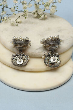Gold Silver Brass Earrings image number 2