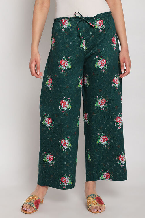 Mustard Cotton Palazzo Pants image number 2