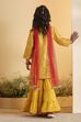Yellow Floral Printed Straight Sharara Kurta Set image number 4