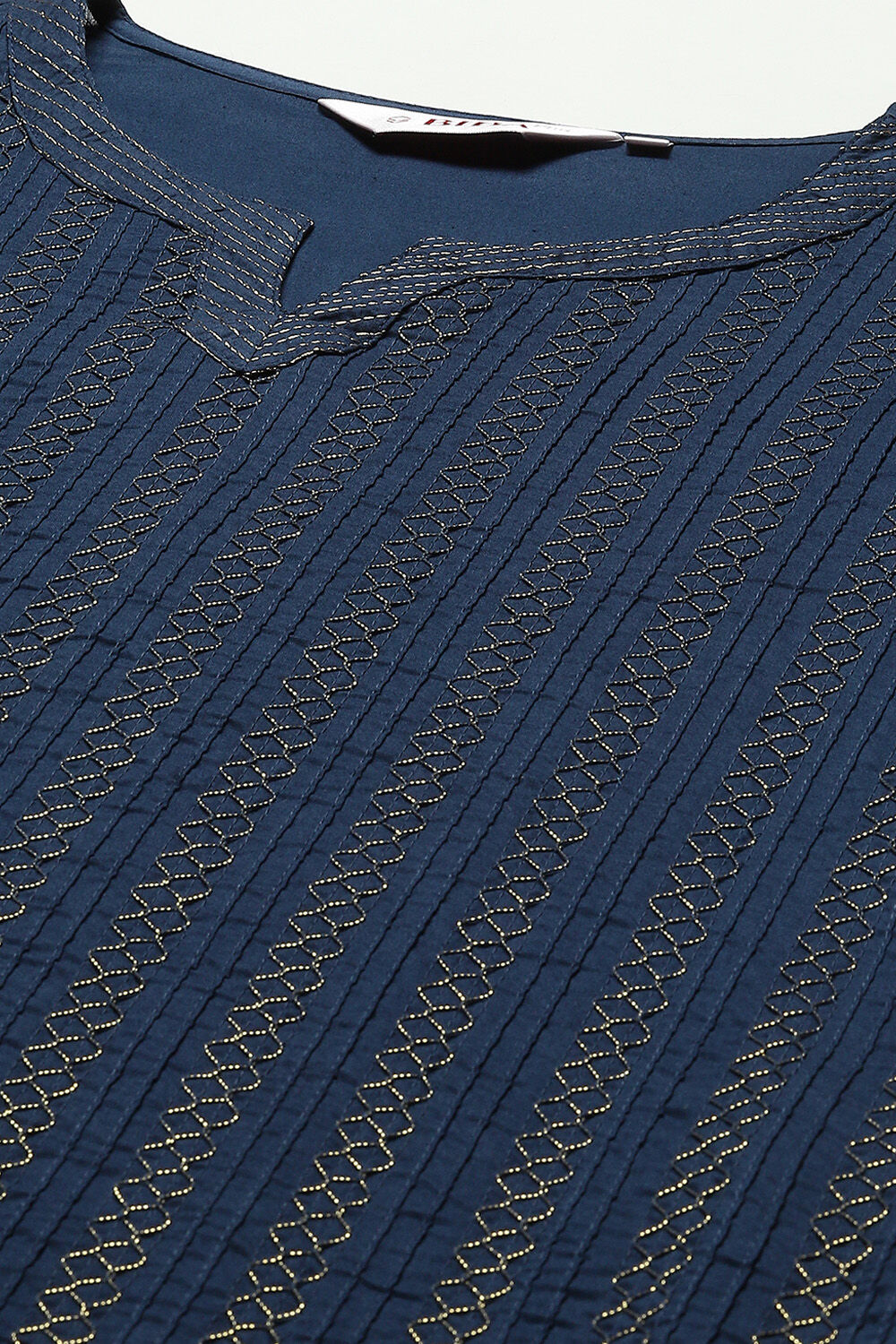 Off White Cotton Straight Kurta image number 1