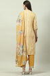 Indigo Viscose Straight Kurta Pants Suit Set image number 4
