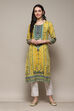 Yellow Printed Straight Kurta