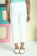 Blue Cotton Lycra Capris image number 5