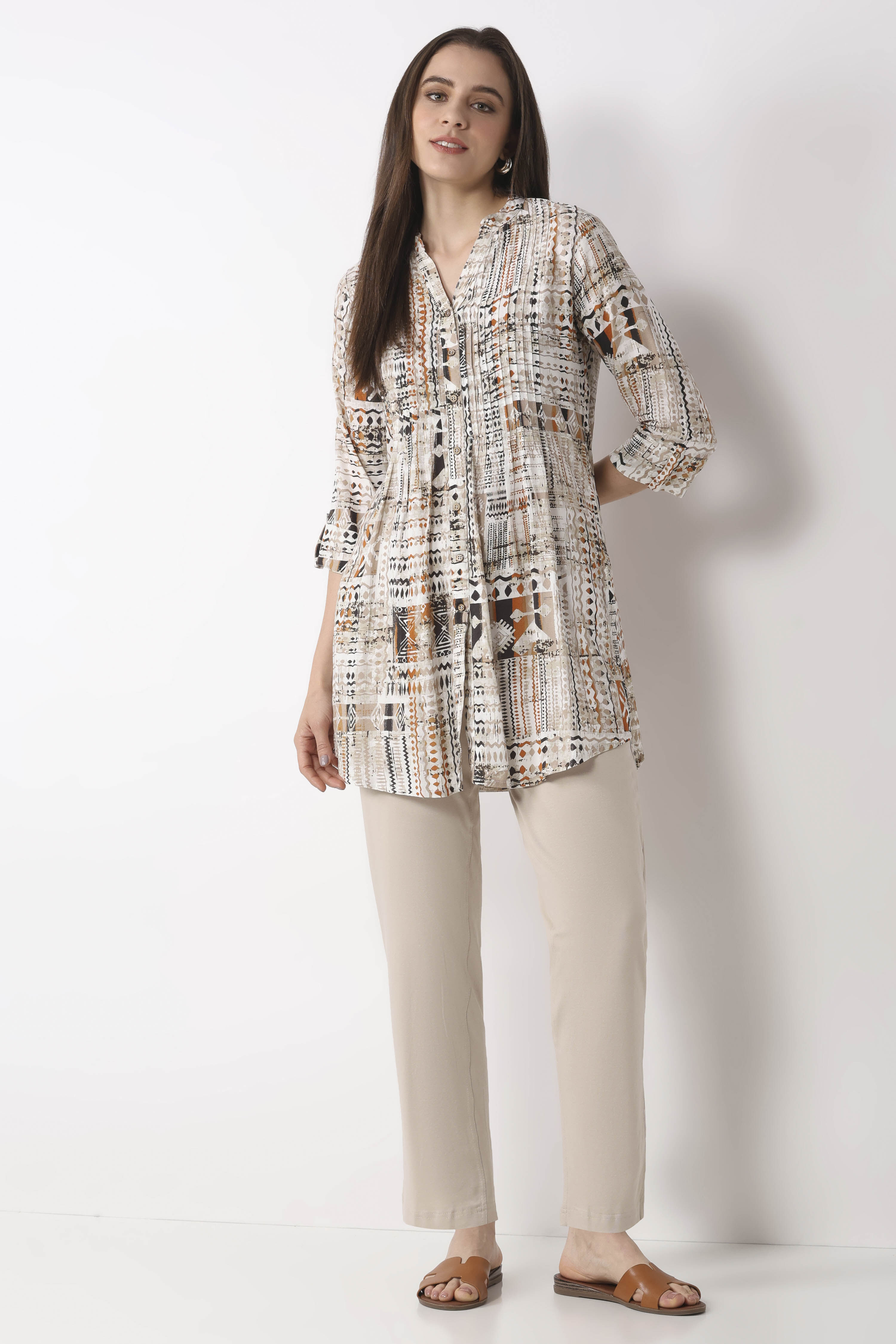 Black Cotton Lycra Fitted Pants image number 0