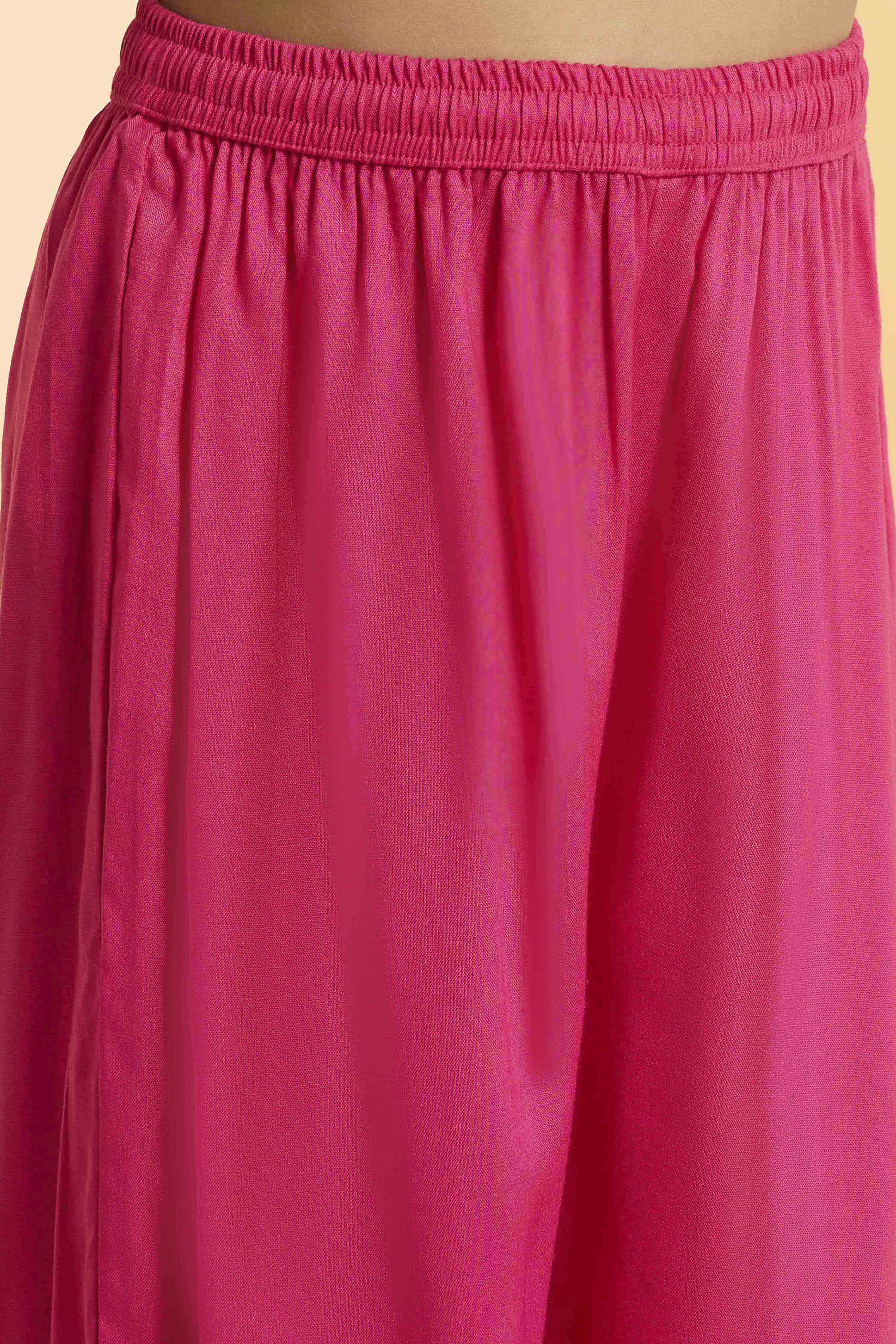 Pink Printed Anarkali Kurta Set image number 2