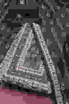 Navy Blue Chanderi Hand Embroidered Unstitched Suit Set image number 0