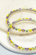 Purple Yellow Green Metal & Beads Kids Bangles image number 1