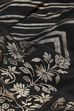 Black Polyester Kalidar Lehenga Set image number 3