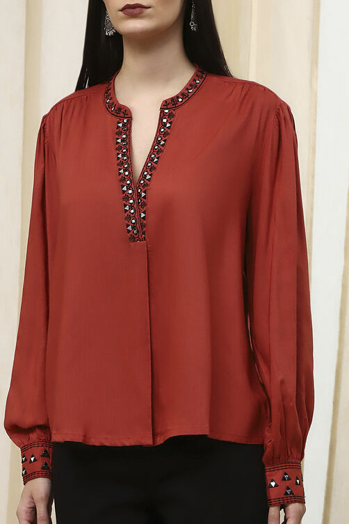 Black Solid Straight Top image number 1