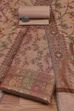 Grey Cotton Printed Embroidered Unstitched Suit Set image number 0