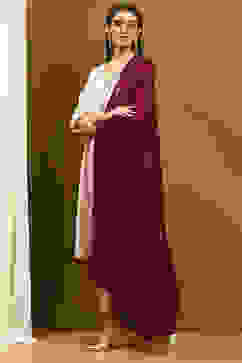 Wine Polyester Dupatta image number 0