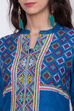 Red Cotton A-Line Printed Kurta image number 1
