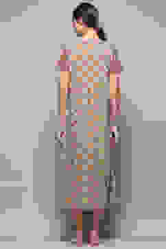 Sage Green Cotton Blend Printed Nightdress image number 3