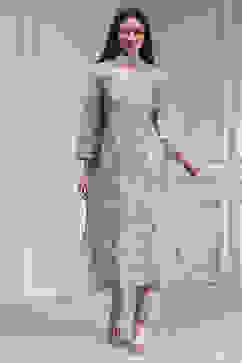 Purple Cotton Printed Embroidered Unstitched Suit Set image number 2