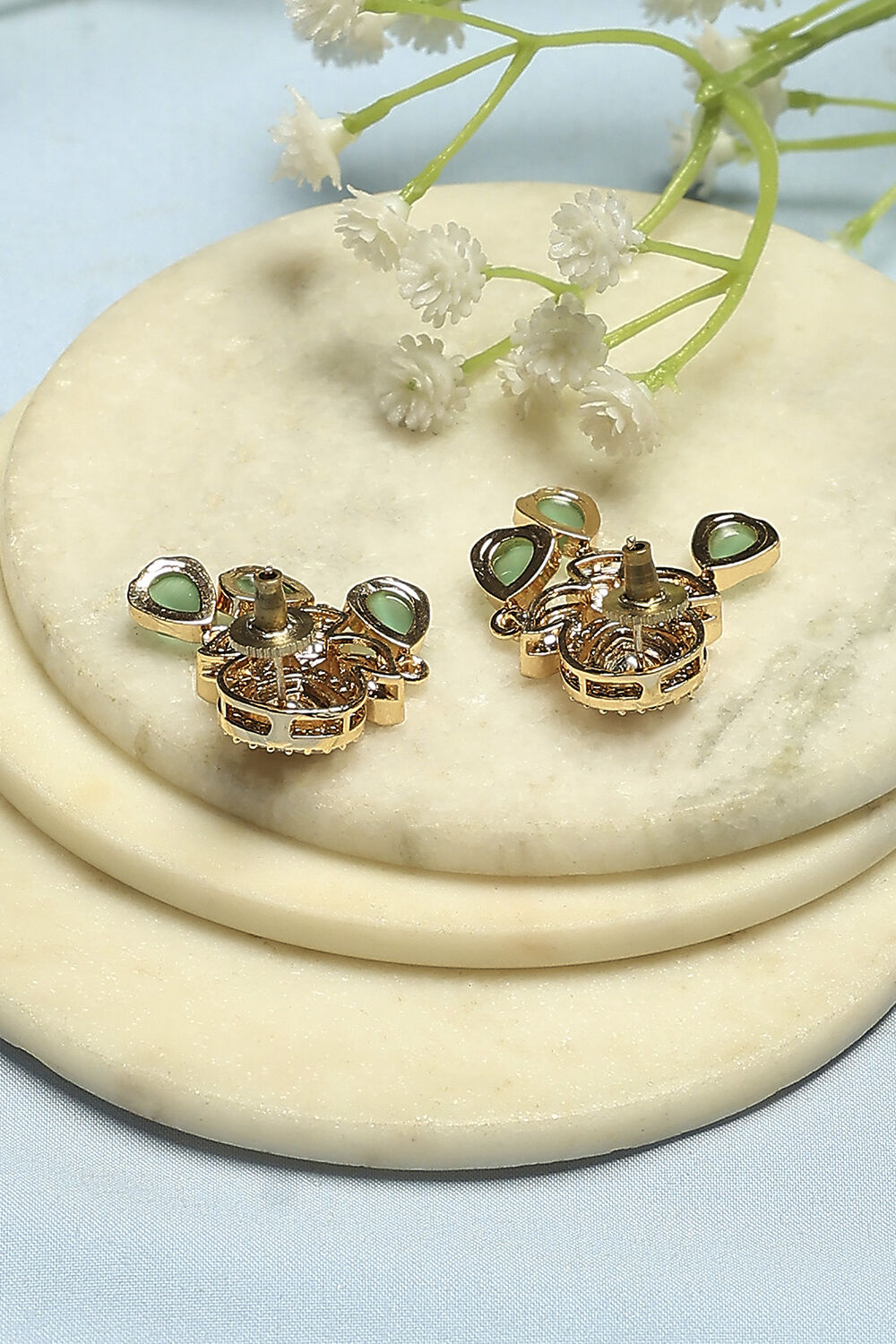 Mint Green Brass Drop & Danglers image number 2