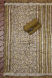 Rust Silk Blend Printed Unstitched Suit Set image number 3