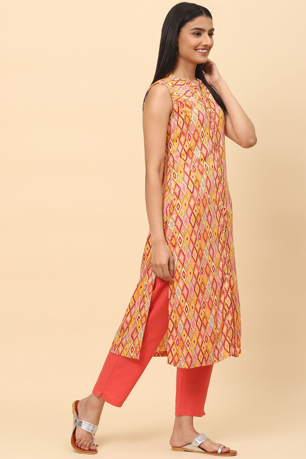 Green Rayon Kurta image number 3