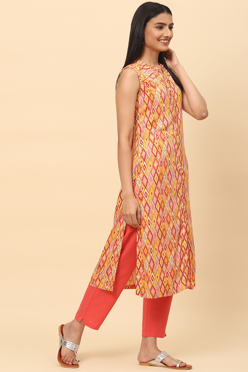 Green Rayon Kurta image number 3