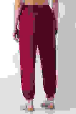 Maroon Viscose Lycra Harem Pants image number 5