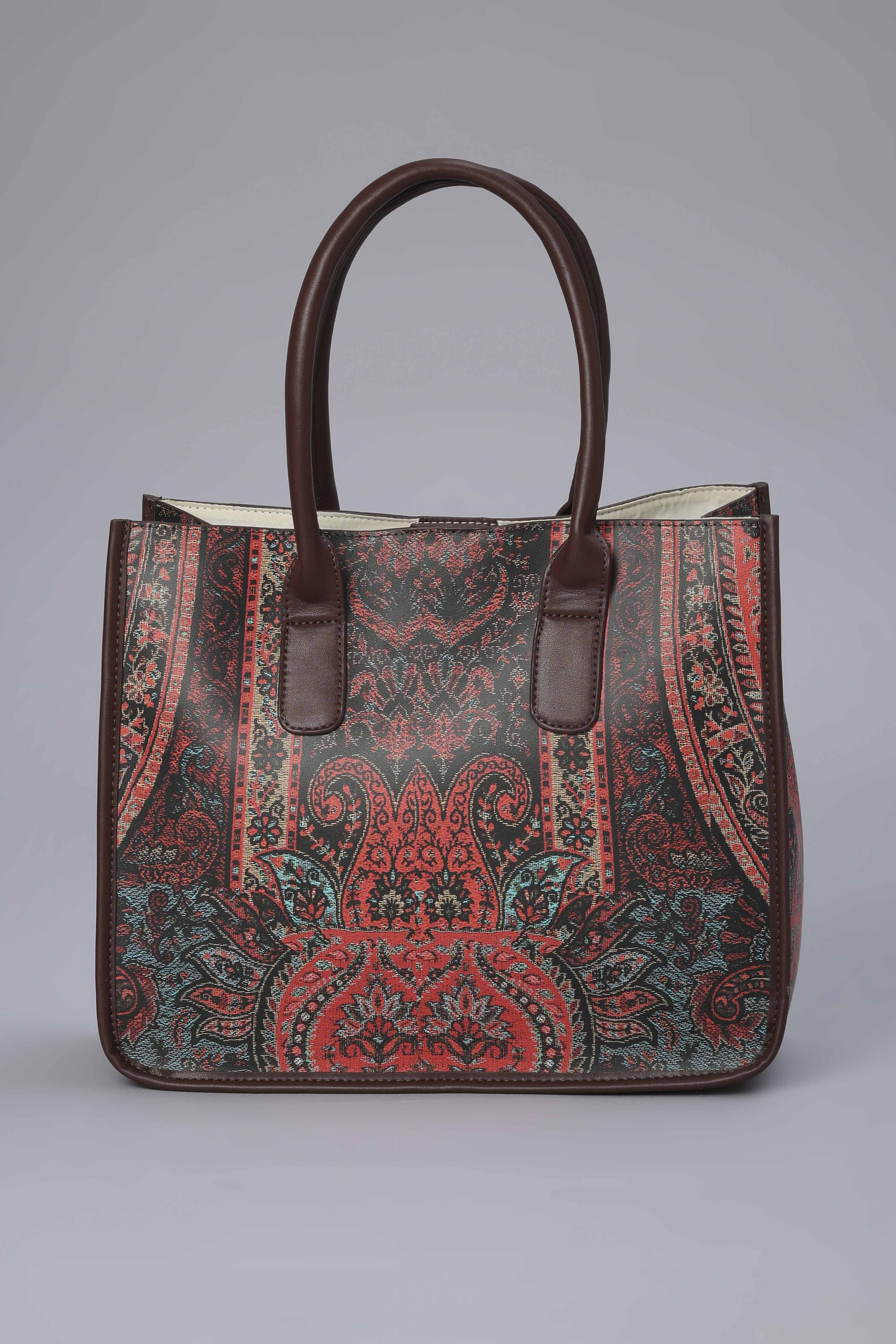 Brown PU Tote Bag image number 2