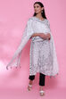 Black Cotton Straight Printed Kurta image number 4