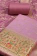 Purple Jacquard Traditional Weaving Unstitched Suit Set image number 1
