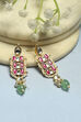 Pink Green Brass Drop & Danglers image number 0