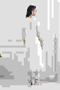 Yellow Cotton Gathered Suit Set image number 3