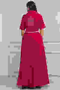 Fuchsia Viscose Rayon Kalidar Lehenga Set image number 4