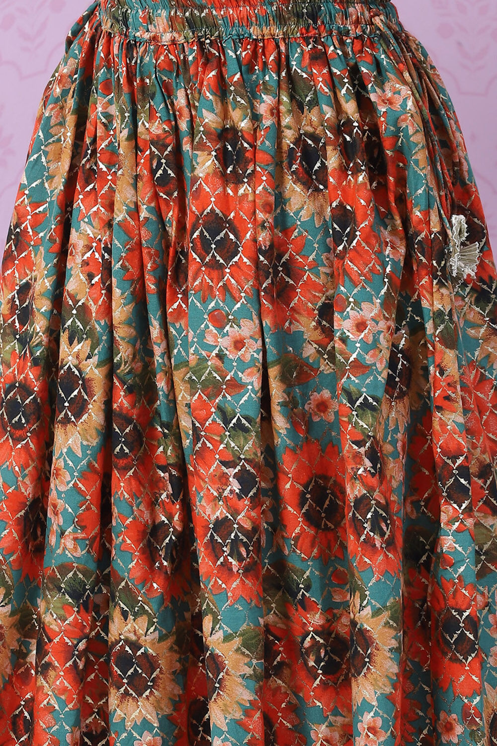 Red Viscose Straight Printed Kurta Set image number 2