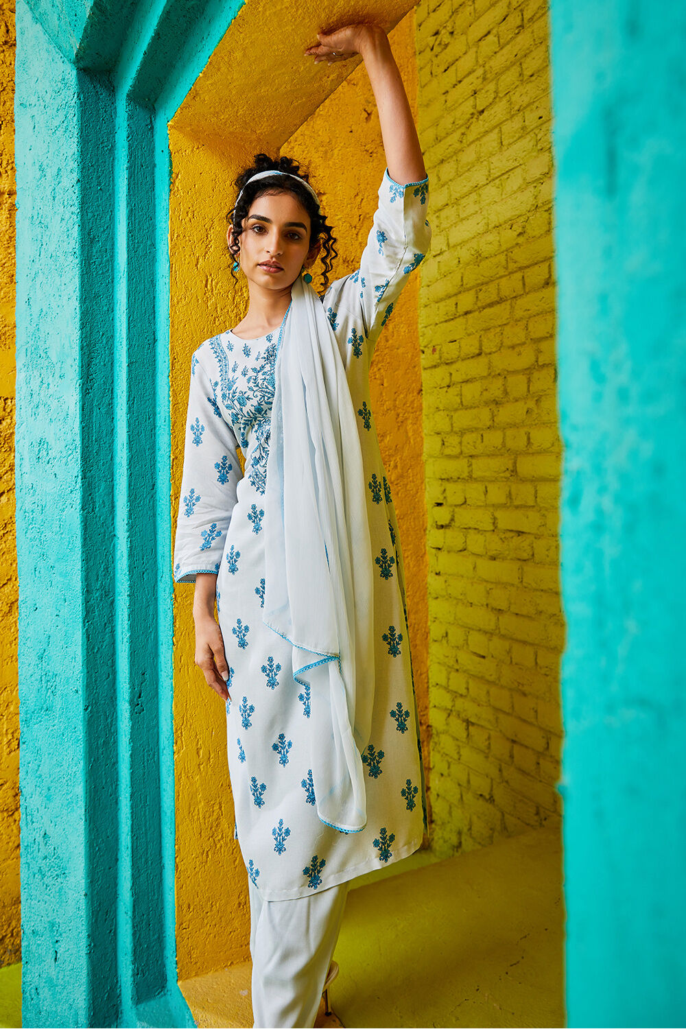 Pink Rayon Straight Suit Set image number 7