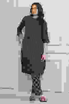 Navy Poly Viscose Printed Kurta Set image number 0